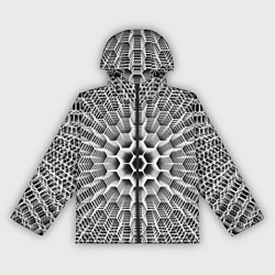 Ветровка с капюшоном женская Бесконечный гексагональный каркас, цвет: 3D-черный
