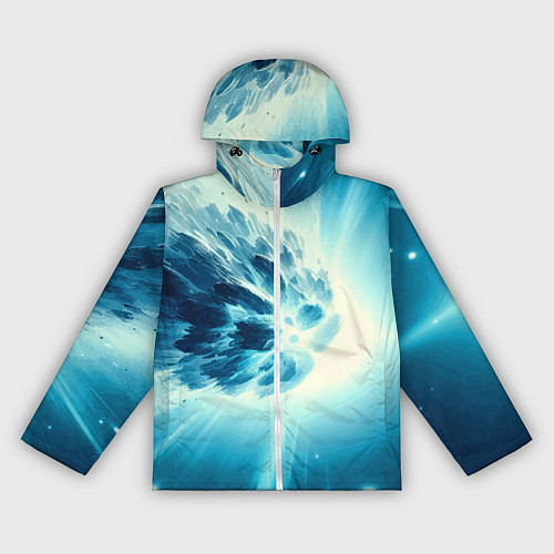 Женская ветровка Неоновая комета - нейросеть / 3D-Белый – фото 1