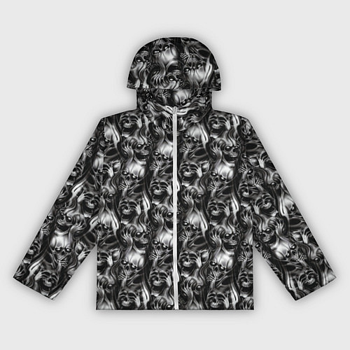 Женская ветровка Smoke skulls / 3D-Белый – фото 1