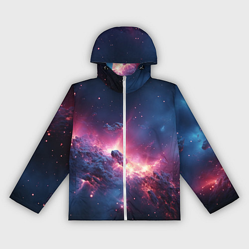 Женская ветровка Взрыв в космосе / 3D-Белый – фото 1