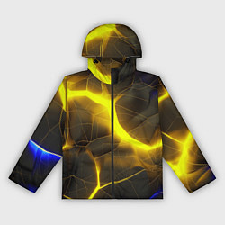 Ветровка с капюшоном женская Желтое неоновое свечение, цвет: 3D-черный