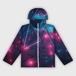Ветровка с капюшоном женская Конструкция с ярким свечением, цвет: 3D-белый