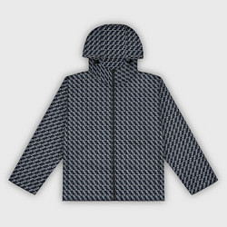 Ветровка с капюшоном женская Тёмно-синий в мелкий кружочек, цвет: 3D-черный