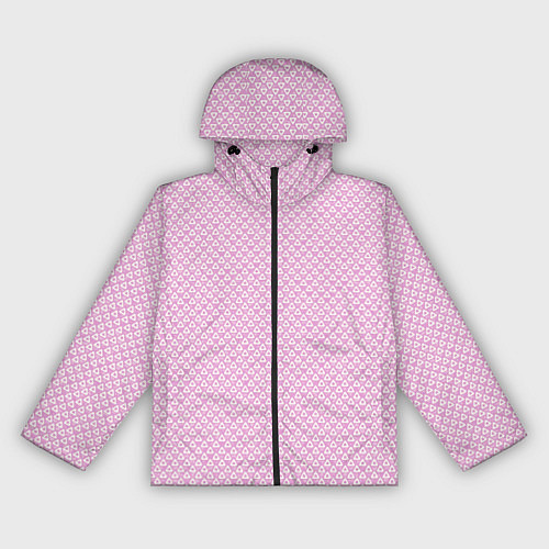 Женская ветровка Светлый розовый паттерн треугольнички / 3D-Черный – фото 1