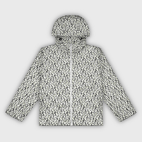 Женская ветровка Чёрно-оливковый пёстрый / 3D-Белый – фото 1