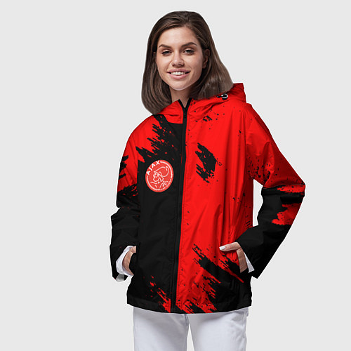 Женская ветровка Ajax sport color red / 3D-Черный – фото 3
