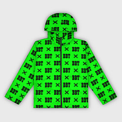 Ветровка с капюшоном женская BBT logo green steel, цвет: 3D-черный