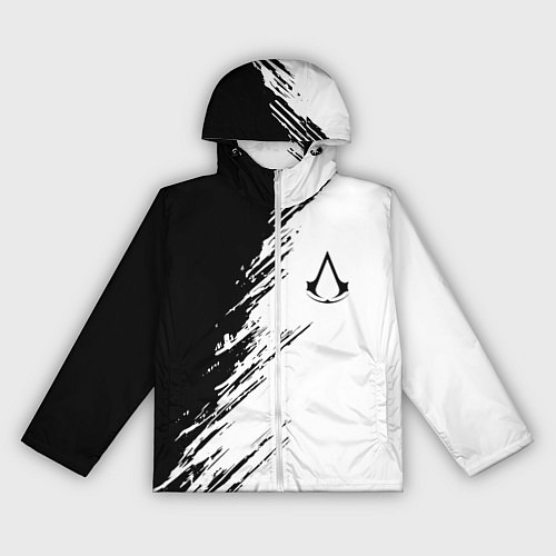Женская ветровка Ассасинс Крид - белый и черный цвет / 3D-Белый – фото 1