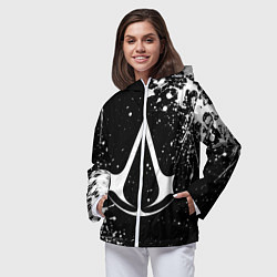 Ветровка с капюшоном женская White logo of assasin, цвет: 3D-белый — фото 2