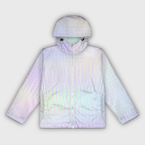 Женская ветровка Бледный сиреневый тай-дай / 3D-Белый – фото 1