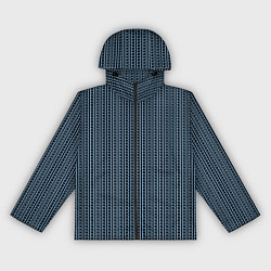 Ветровка с капюшоном женская Чёрно-синий полосы в горошек, цвет: 3D-черный