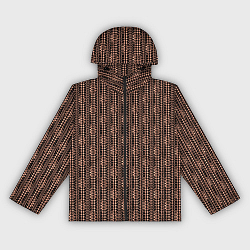 Женская ветровка Чёрный в персиковый узор текстурированный / 3D-Черный – фото 1