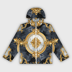 Ветровка с капюшоном женская Классические узоры лакшери текстура, цвет: 3D-белый