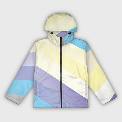 Женская ветровка Паттерн цветные волны - color waves / 3D-Черный – фото 1