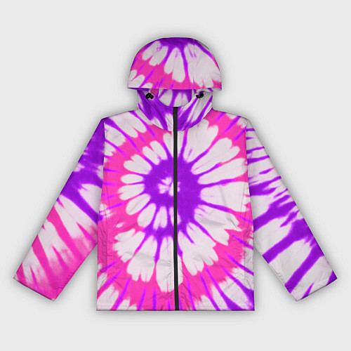 Женская ветровка Тай дай розовый с фиолетовым / 3D-Черный – фото 1