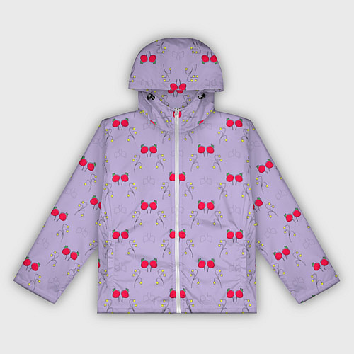 Женская ветровка Ягоды на сиреневом / 3D-Белый – фото 1