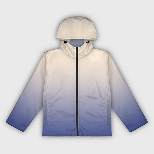 Женская ветровка Градиент бежевый в синий / 3D-Черный – фото 1