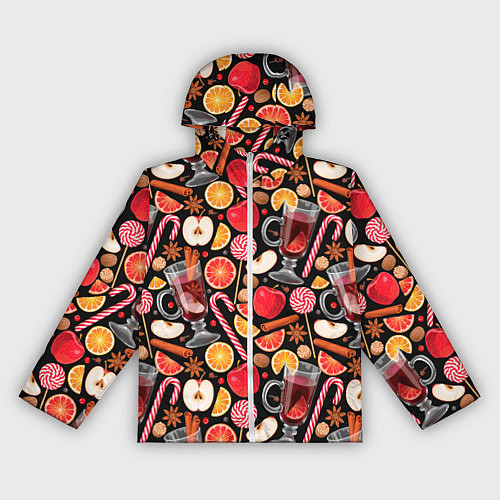 Женская ветровка Глинтвейн с фруктами / 3D-Белый – фото 1