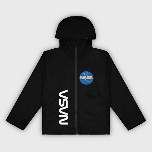 Женская ветровка NASA logo usa space / 3D-Черный – фото 1