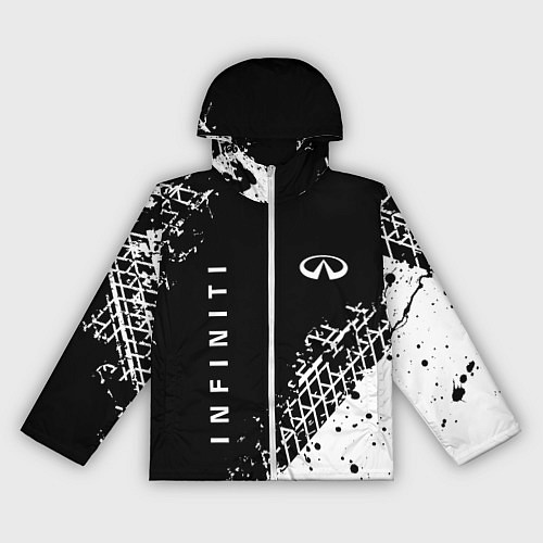 Женская ветровка Инфинити: следы от шин / 3D-Белый – фото 1