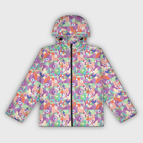 Женская ветровка Геометрические фигуры со звездами / 3D-Черный – фото 1