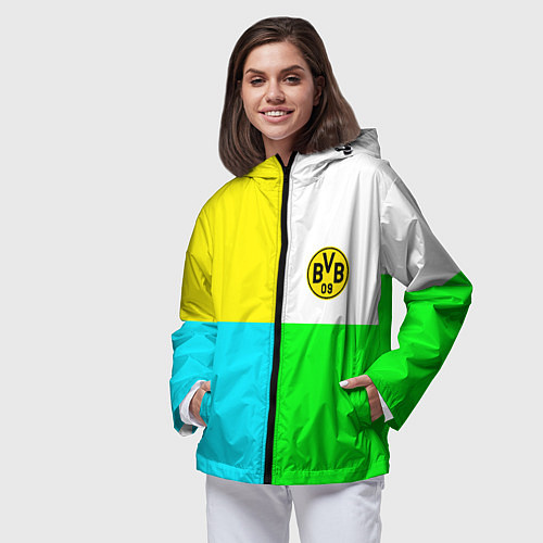 Женская ветровка Borussia color cport / 3D-Черный – фото 3