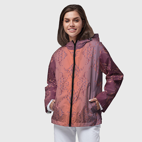 Женская ветровка Векторные узоры / 3D-Черный – фото 3