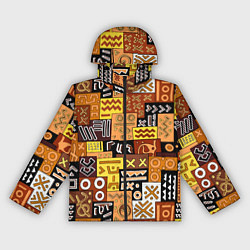 Ветровка с капюшоном женская Африканские этнический коллаж, цвет: 3D-черный