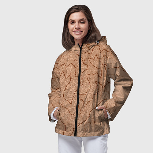 Женская ветровка Старая карта неизвестного мира / 3D-Черный – фото 3