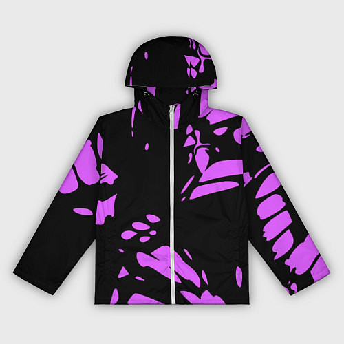 Женская ветровка Фиолетовая абстракция / 3D-Белый – фото 1