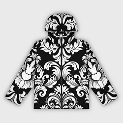 Ветровка с капюшоном женская Дамасский орнамент, цвет: 3D-черный