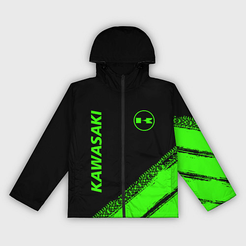 Женская ветровка Kawasaki - logo / 3D-Черный – фото 1