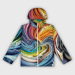 Ветровка с капюшоном женская Красочная джинсовая воронка, цвет: 3D-белый