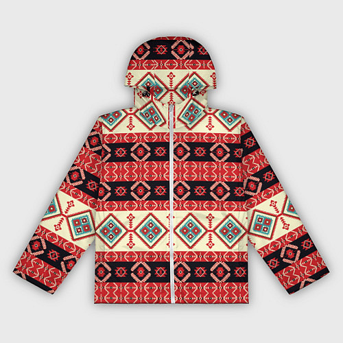Женская ветровка Этнический геометрический узор / 3D-Белый – фото 1