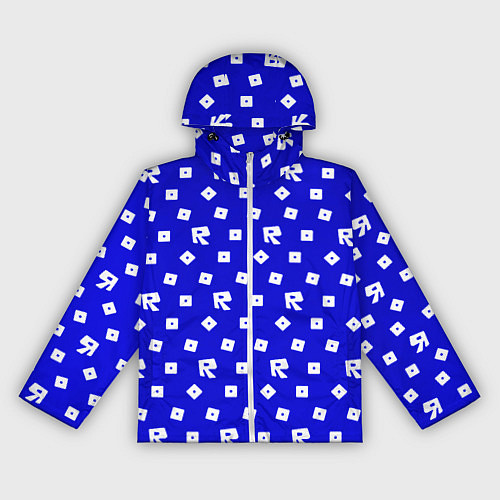 Женская ветровка Roblox blue pattern / 3D-Белый – фото 1
