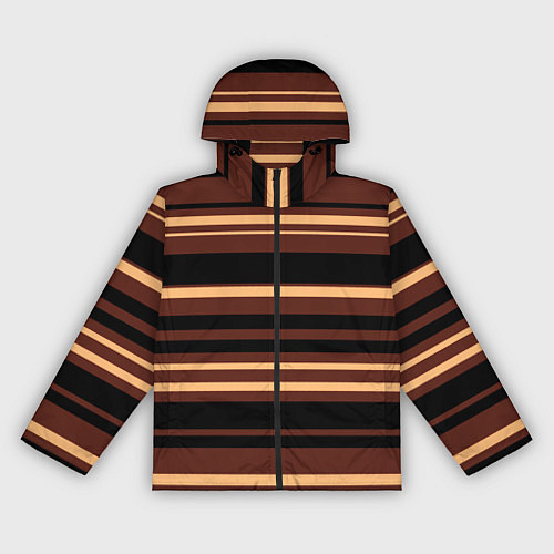 Женская ветровка Полосатый коричневый / 3D-Черный – фото 1