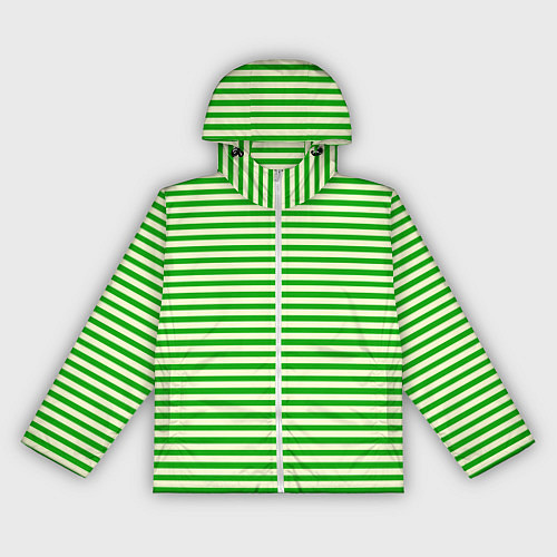 Женская ветровка Бежево-зелёный полосатый / 3D-Белый – фото 1