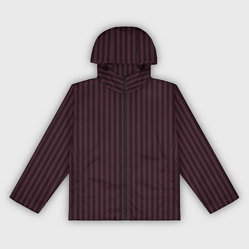 Женская ветровка Роскошный бордовый в полоску / 3D-Черный – фото 1