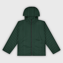 Ветровка с капюшоном женская Роскошный зелёный в полоску, цвет: 3D-черный