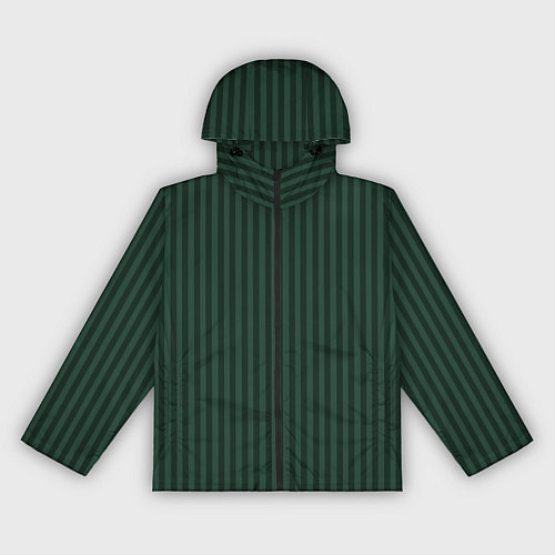 Женская ветровка Роскошный зелёный в полоску / 3D-Черный – фото 1