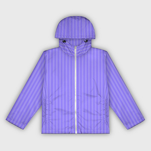 Женская ветровка Сиреневый однотонный в полоску / 3D-Белый – фото 1
