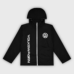 Ветровка с капюшоном женская Volkswagen logo white, цвет: 3D-белый