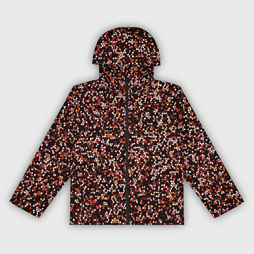 Женская ветровка Тёмный красный паттерн мелкая мозаика / 3D-Черный – фото 1