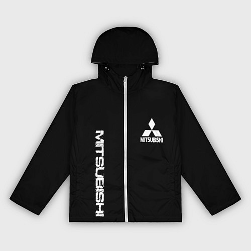 Женская ветровка Mitsubishi logo white auto / 3D-Белый – фото 1