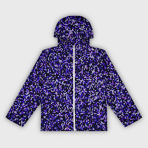 Женская ветровка Мелкая мозаика паттерн фиолетовый / 3D-Белый – фото 1