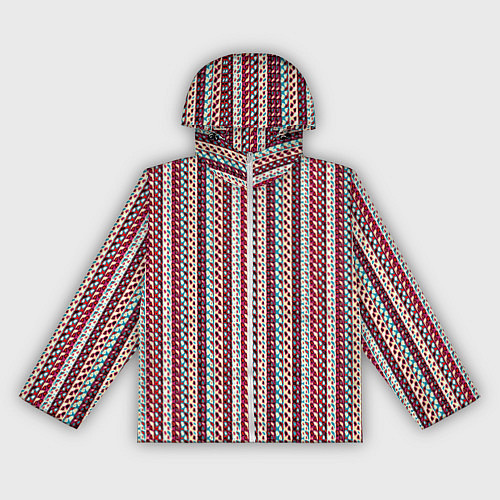 Женская ветровка Разноцветные полосы-узоры / 3D-Белый – фото 1