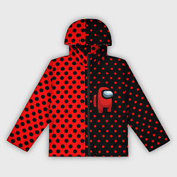 Ветровка с капюшоном женская Among us geometry dot, цвет: 3D-черный