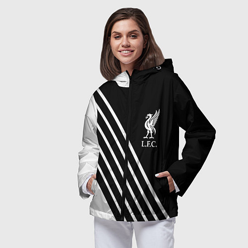 Женская ветровка Liverpool sport fc geometry / 3D-Черный – фото 3