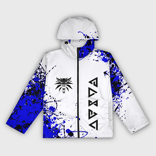 Женская ветровка Ведьмак лого краски / 3D-Черный – фото 1