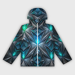 Ветровка с капюшоном женская Темная текстура со свечением, цвет: 3D-белый